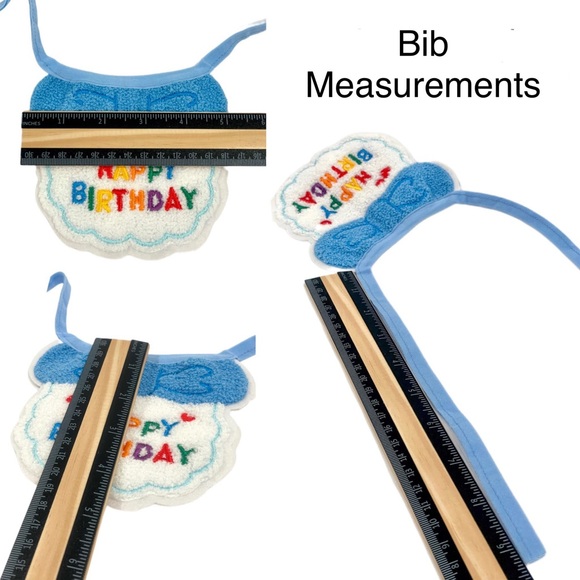Pet Birthday Hat and Bib Set Blue/White for Small-Medium Dogs Cats NWT - Picture 6 of 9